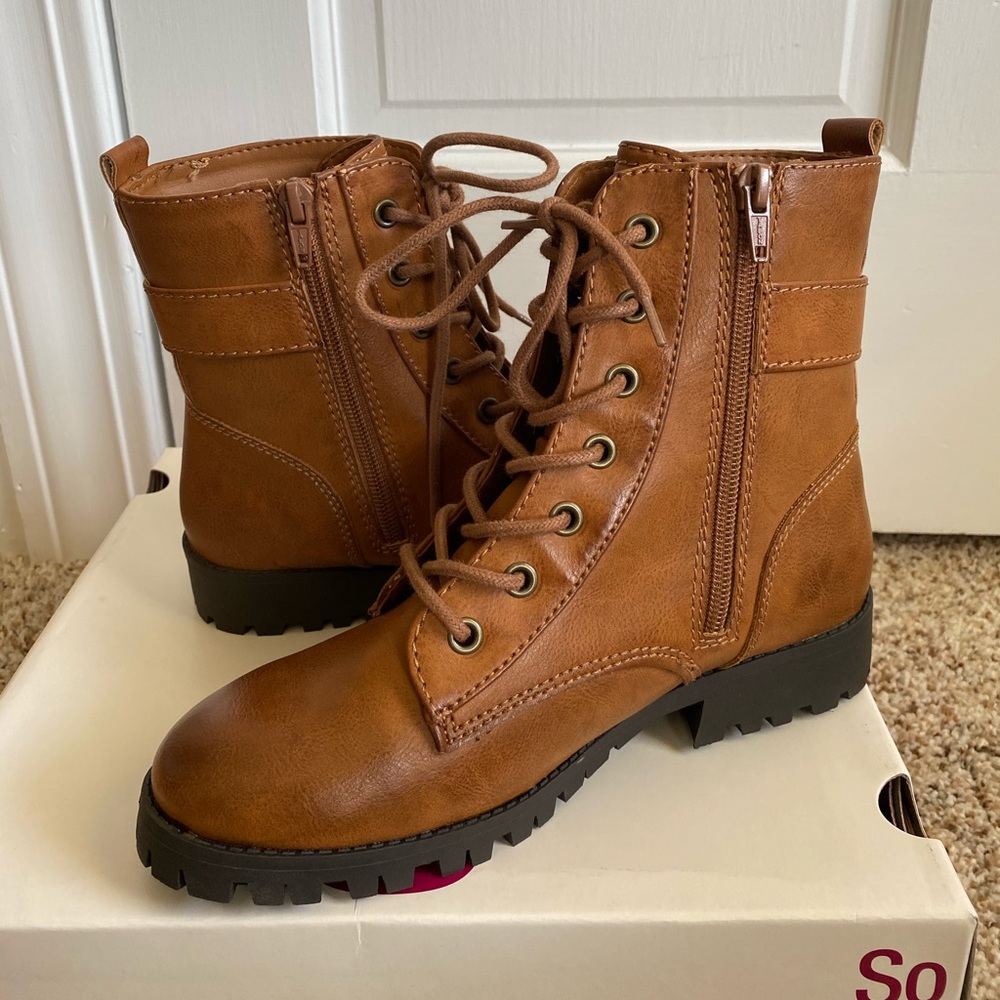 ✨LAST ONE✨SO Brown Combat Boots - Picture 6 of 11